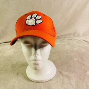 Clemson Tigers Hat Cap Men Size 7 1/8 Orange Fitted Logo Football College NCAA‎